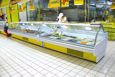 El tipo remoto - 1 - 5 gabinetes de exhibición de la comida de la carne fresca del ℃ produce refrigeradores de la exhibición