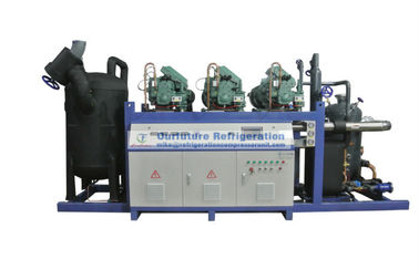 Unidad del compresor de la refrigeración con el compresor de Bitzer para el congelador de ráfaga de las aves de corral, refrigerante R404a